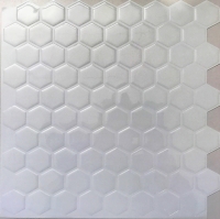 3D mozaika samolepící hexagon bílý